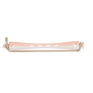 Bigodini Permanente 12PZ - Lungh 80mm Diam 6.5mm - Rosa bianco Sibel 