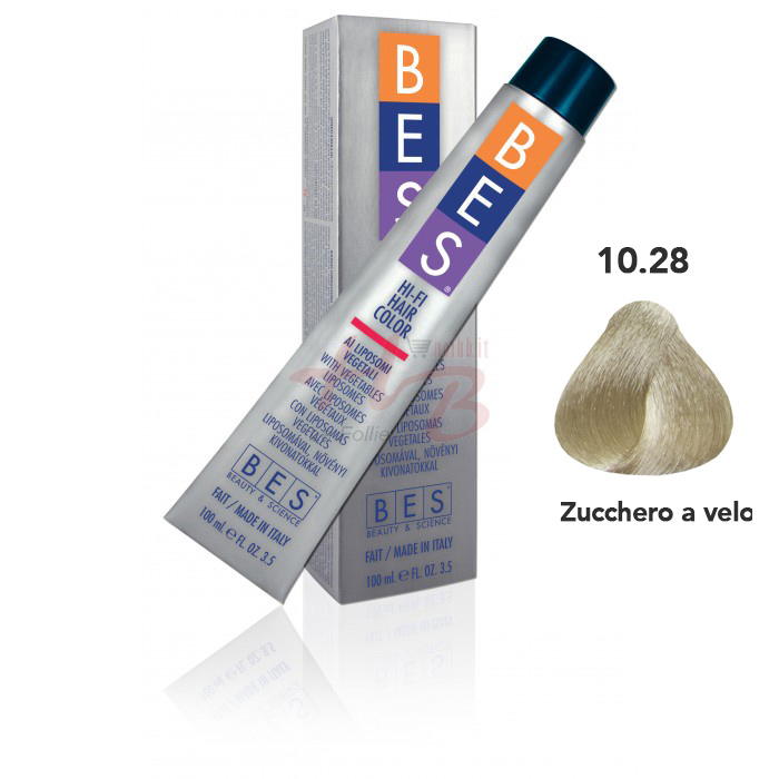 Bes Hi-Fi Hair Color Liposomi vegetali 10.28 BIONDO PLATINO IRISEE BEIGE - Tinta per capelli - 100ml