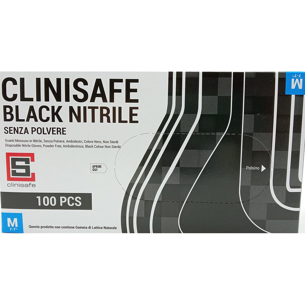 Guanti Neri In Nitrile Clinisafe 100 pz Misura M